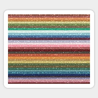 Rainbow Glitter Stripes Sticker